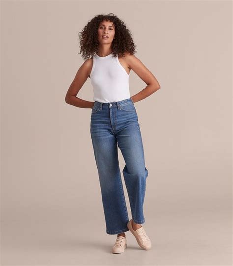 Frankie Wide Leg High Rise Full Length Denim Jeans Target Australia