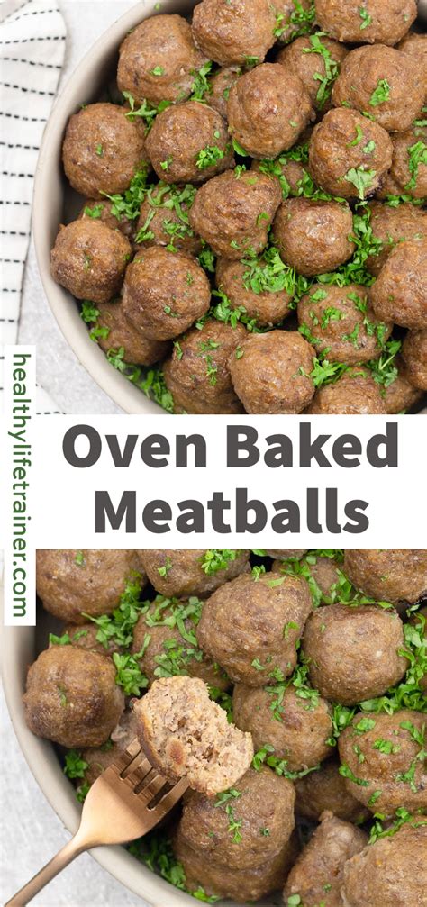 Easy Oven Baked Meatballs No Sauce Healthy Life Trainer