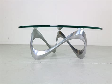 Knut Hesterberg Aluminum Glass Snake Coffee Table For Ronald Schmitt