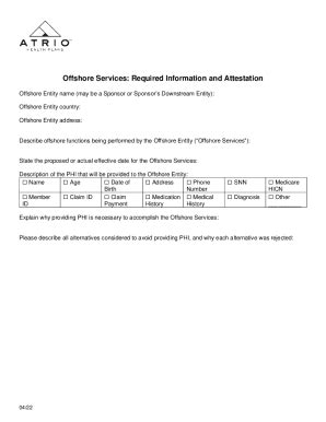 Fillable Online Offshore Services Required Information And Attestation