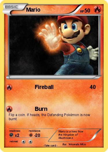 Pokémon Mario 11814 11814 Fireball My Pokemon Card