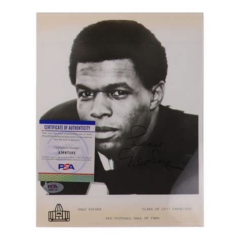 Gale Sayers Signed Bears X Photo Inscribed Peace Psa Pristine