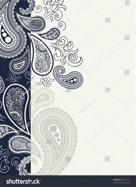 Paisley Border Background Vector Format Individual Stock Vector (Royalty Free) 65154715 ...