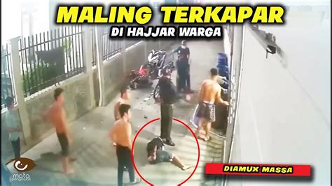 SUNGGUH MALING YANG APES Pelaku Berhasil Di Jebak Dan Di H4j4r Warga