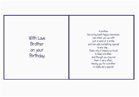 Free Printable Birthday Cards For Brother Best Card Inserts Images