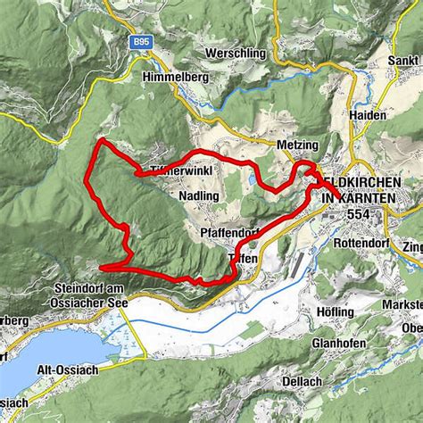 Wanderung Saurachberg Manessen Lt Feldkirchner Stadtplan Nr 16