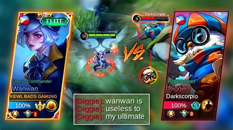 WANWAN VS TOP GLOBAL DIGGIE FROM BAD START TO MVP MLBB YouTube