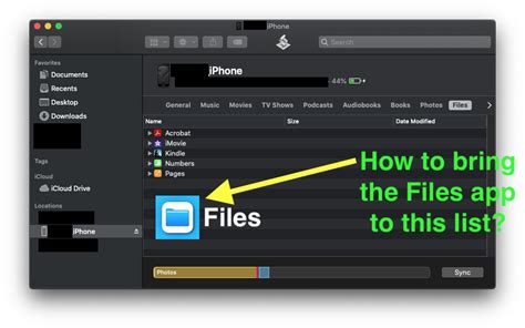 How Can I Get The Ios Files App Present In The Macos Finders Iphone