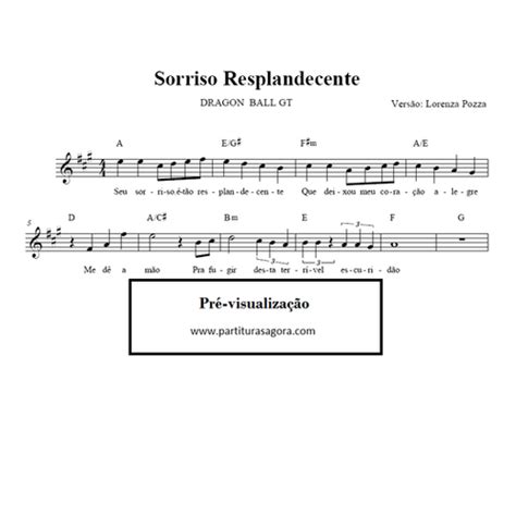 Sorriso Resplandecente Dragon Ball Gt Partitura Partituras Agora