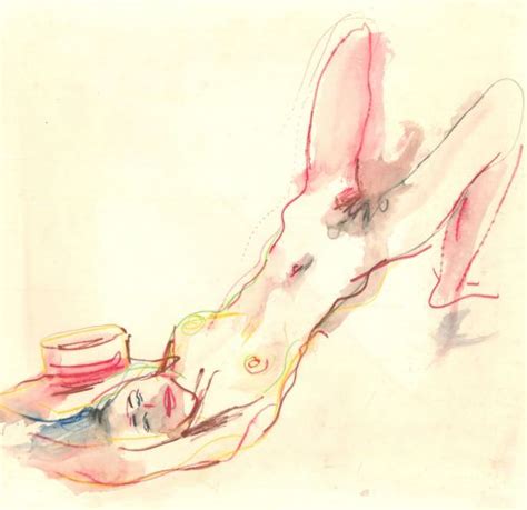 Peter Collins ARCA C 1970s Coloured Pencil Nude With Hat