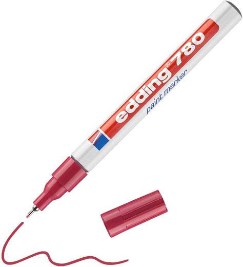 Edding 780 Lackmarker Rot 1 Stift Rundspitze 0 8 Mm Lackstift