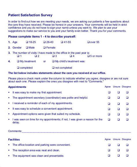 Free 60 Sample Survey Forms In Ms Word Pdf