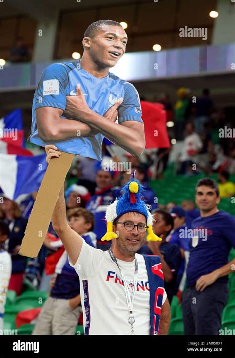 France fans with home made signs featuring Kylian Mbappe ahead of the ...