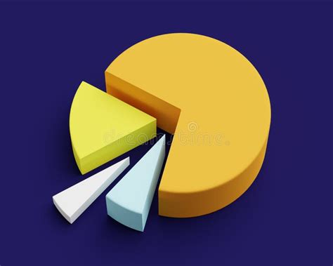 Simple Chart Pie with Separated Parts, Business Statistics, 3d ...