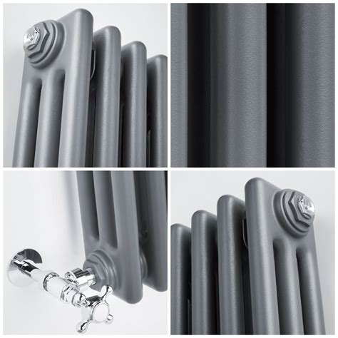 Milano Windsor Vertical Triple Column Anthracite Traditional Radiator