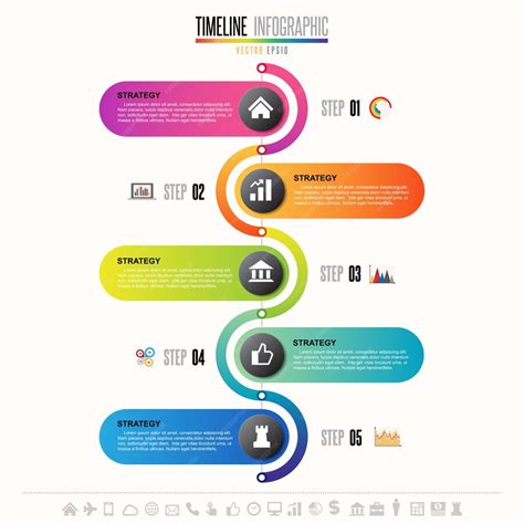 Premium Vector Timeline Infographics Design Template