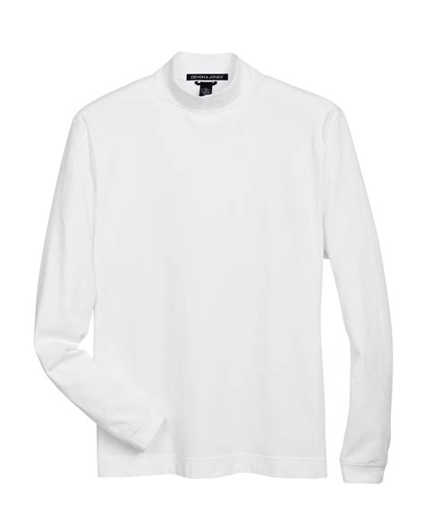 Devon Jones Adult Sueded Cotton Jersey Mock Turtleneck Alphabroder