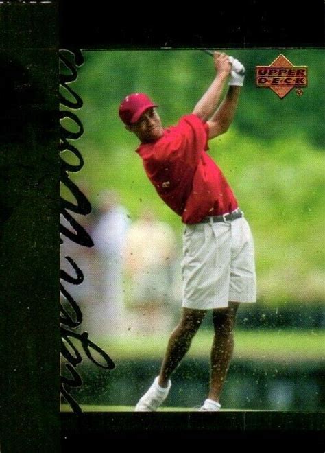 TIGER WOODS 2001 Upper Deck Tiger S Tales TT7 Rookie Year Golf Card EBay