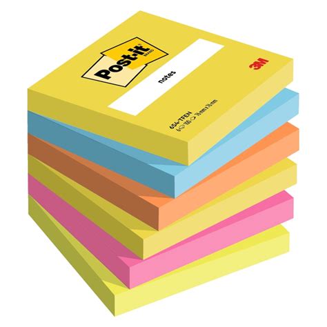 Pack De 6 Tacos Post It 654 Tfen Color Neon 7676 Material De Oficina