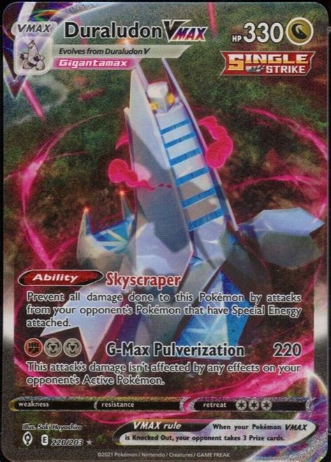 Duraludon VMAX 2021 Sword Shield Evolving Skies 220 203 Holo