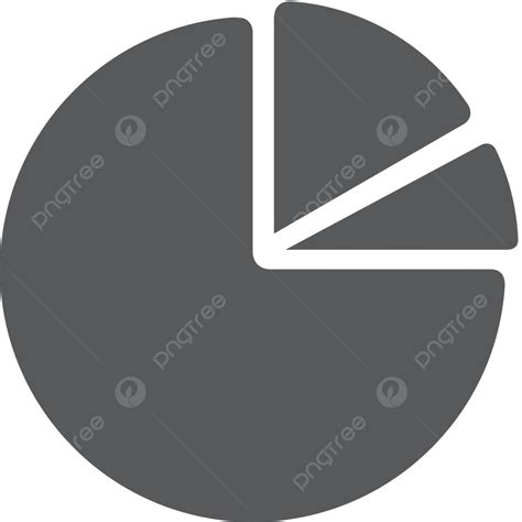 Bw Icon Pie Chart Monochrome Grey Diagrams Vector Monochrome Grey