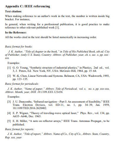 Ieee Citation Examples Format How To Write Pdf