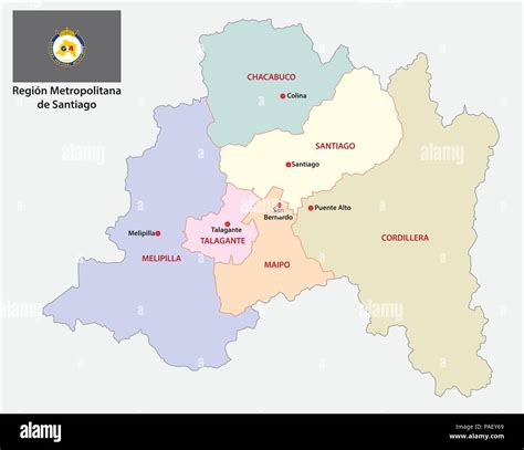 Regi N Metropolitana De Santiago Administrativo Y Pol Tico Mapa De