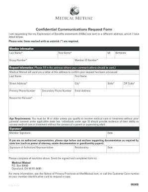 Fillable Online Confidential Communications Request Form I Am