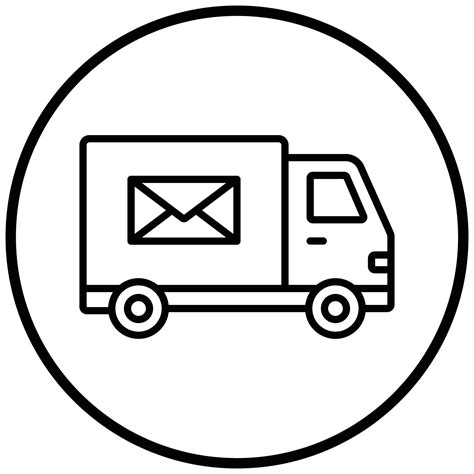 Mail Truck Icon Style 9485302 Vector Art At Vecteezy