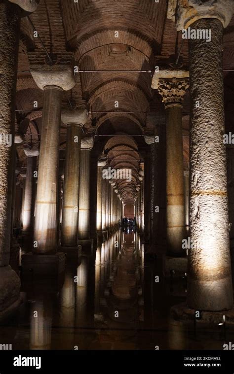 Istanbul Turkiye September Inside Of Basilica Cistern In