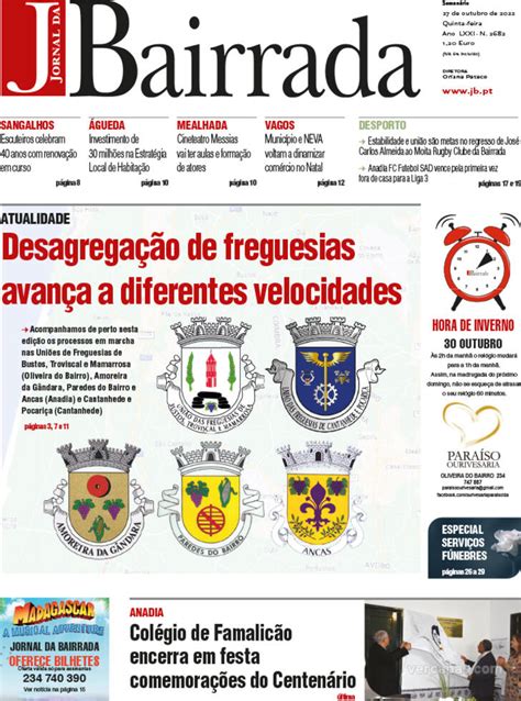 Capa Jornal Da Bairrada De 2022 10 27