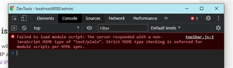 Django Failed To Load Module Script The Server Responded With A Non