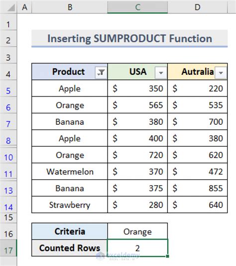 How To Count Filtered Rows With Criteria In Excel 5 Easy Ways