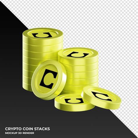 Premium PSD Celo Coin Stacks Cryptocurrency 3d Render Illustration