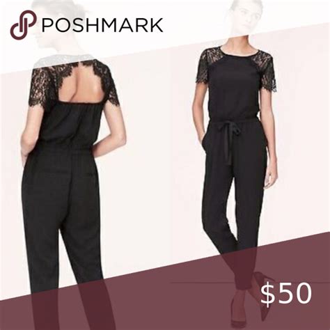 Loft Black Lace Jumpsuit Elegant And Timeless