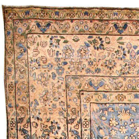 Blue Vintage Persian Kirman Carpet Bb By Dlb