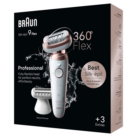 Braun Epilierer Silk épil 9 030 3D Flex in Weiß Rosa Titan 1 St