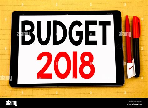 Conceptual Handwriting Text Caption Inspiration Showing Budget 2018