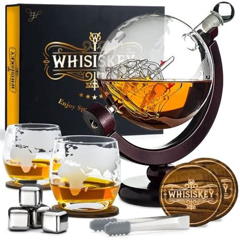 Whisiskey Whiskey Decanter Globe 900 Ml Whiskey Carafe Set Ts For