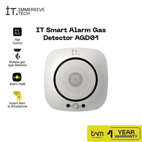 Jual It Alarm Smart Gas Detector Agd Alarm Deteksi Kebocoran Gas