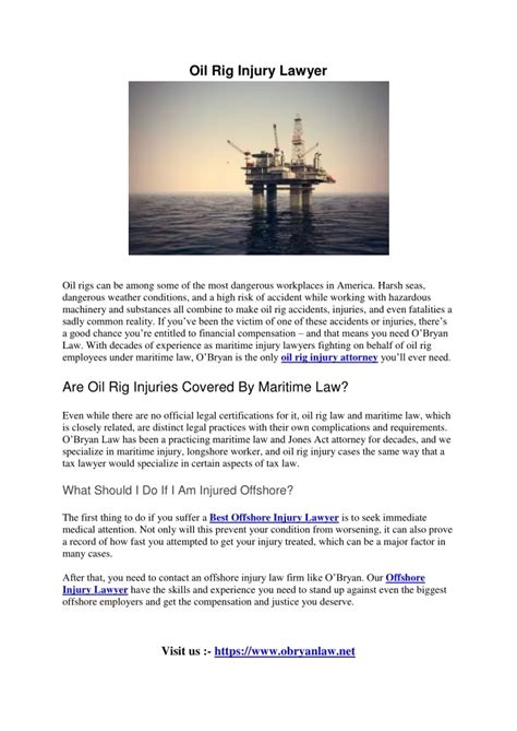 Ppt Oil Rig Injury Lawyer 1 Powerpoint Presentation Free Download