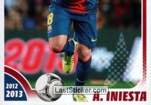 Sticker A Iniesta In Action Panini Fc Barcelona