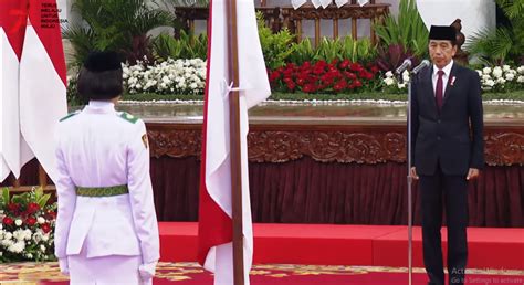 Jokowi Kukuhkan 76 Anggota Paskibraka Petugas Upacara HUT Ke 78