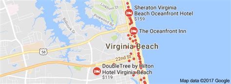 Hotel Map Of Virginia Beach Map