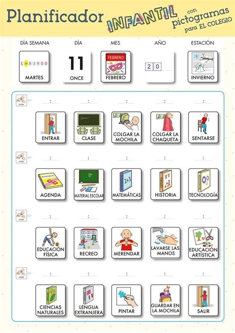 El cuarto A merced de Guante pictograma agenda escolar Eléctrico ...