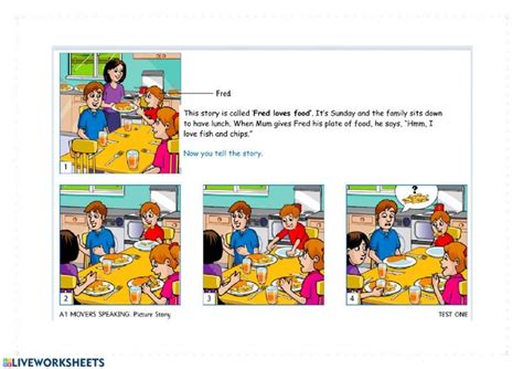 Movers Speaking Part Worksheet Picture Story Movers Teaching