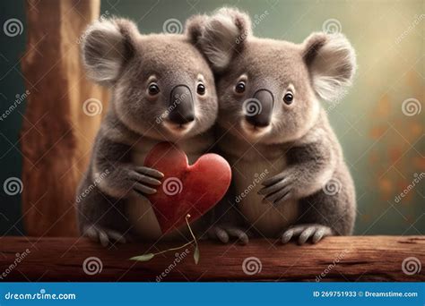 Koala In Love With Heart For Valentine S Day Mother S Day Or Wedding