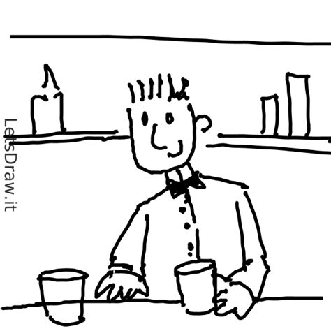 How To Draw Waiter 1rdjt8uow Png LetsDrawIt