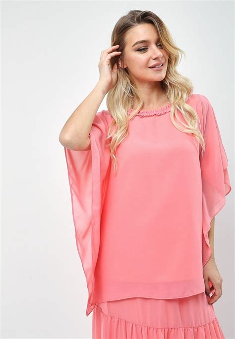 بلوزة شيفون بياقة مكششكة لون سومو Open Shoulder Tops Womens Top Tops