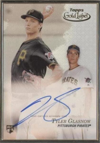 2017 Topps Gold Label Gold Framed Autographs FA TGL Tyler Glasnow